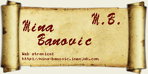 Mina Banović vizit kartica